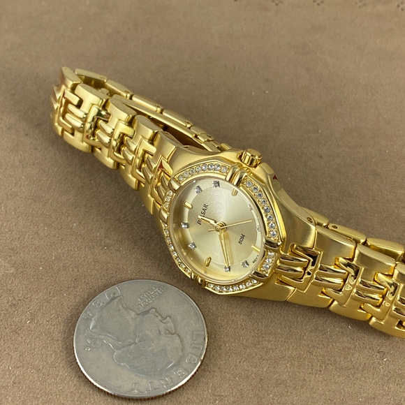 Gold Pulsar Crystal Bezel Watch main image 8